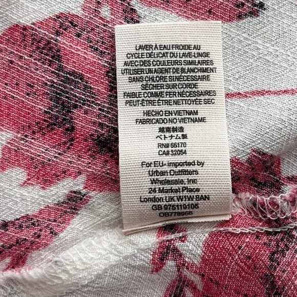 FREE PEOPLE French Quarter Cream Combo Mini Wrap Ruffle Dress Pink/White Size S - Picture 8 of 11